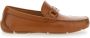 Ferragamo Bruine leren loafers met Gancini-plaque - Thumbnail 1