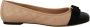 Salvatore Ferragamo Beige en Zwart Nappa Leren Ballet Flats Beige Dames - Thumbnail 12