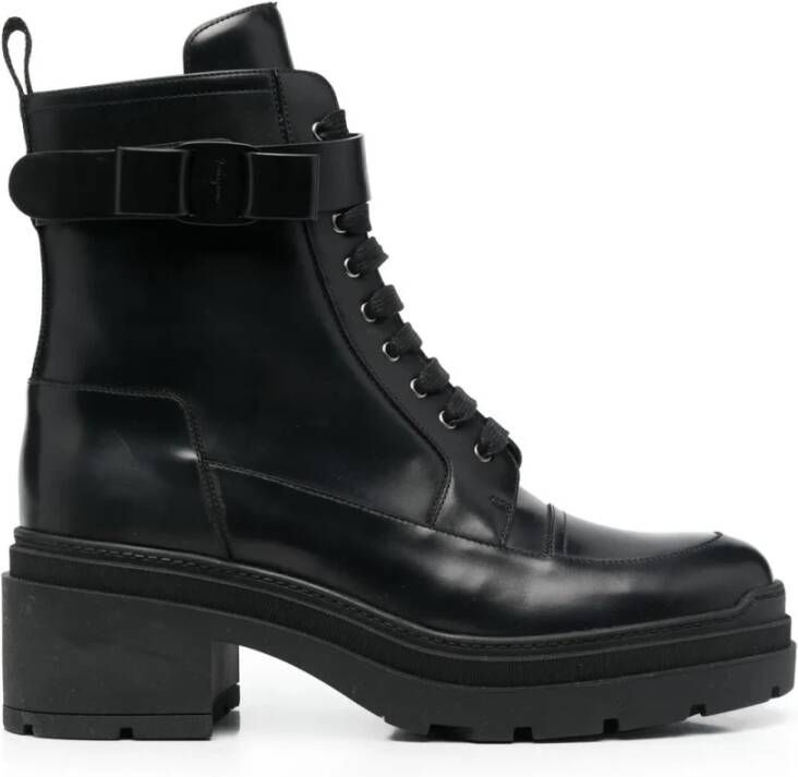 Salvatore Ferragamo Laarzen Zwart Black Dames