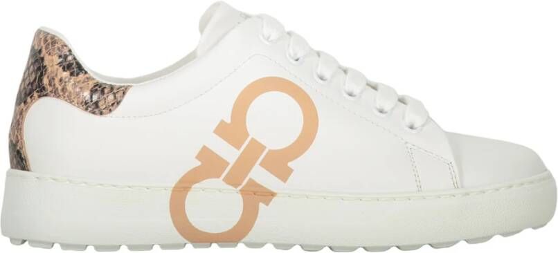 Ferragamo Contrast Hiel Leren Sneakers