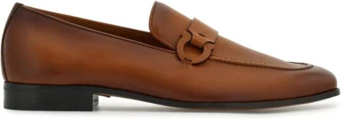Ferragamo Donker Beige Bonny Mocassin