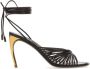 Ferragamo Donkerbruine Leren Atena Sandalen - Thumbnail 1