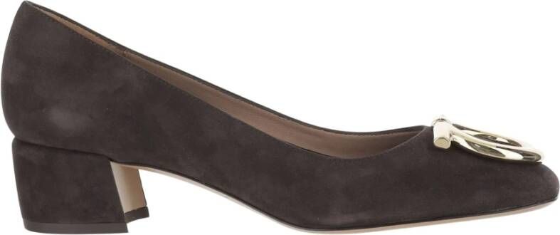 Ferragamo Donkerbruine Leren Schoenen