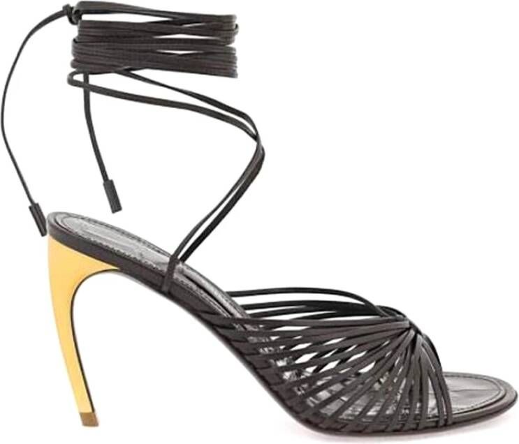 Salvatore Ferragamo Atena sandalen met hak Brown Dames