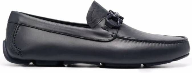 Ferragamo Embossed-Logo Leren Loafers