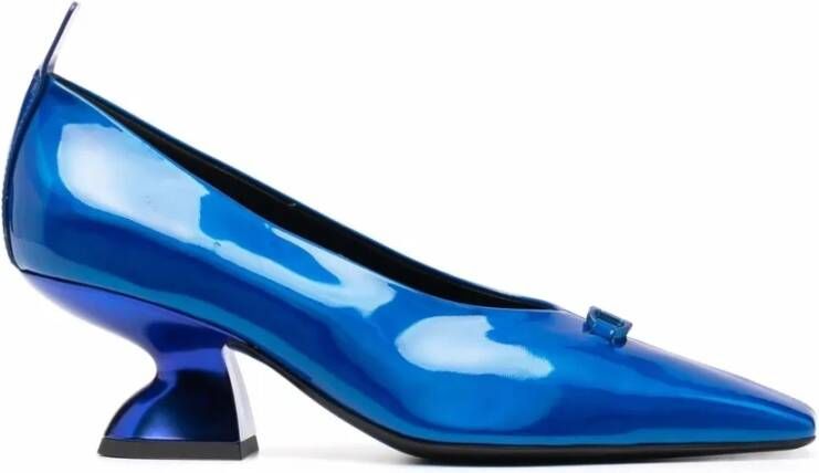 Ferragamo F Heel Leather Pumps