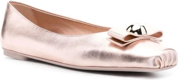 Ferragamo 10mm Pina Ballerina's met Strikdetail