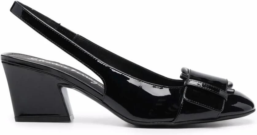 Ferragamo 55mm Briget Slingback pumps van lakleer
