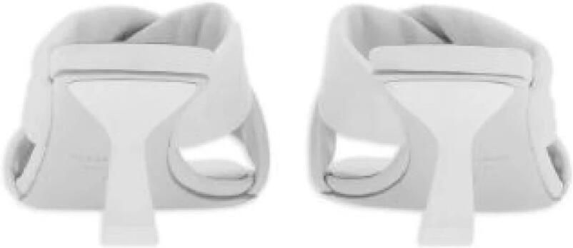 Salvatore Ferragamo Witte Lamsvacht Crossover-Strap Muiltjes White Dames - Foto 3
