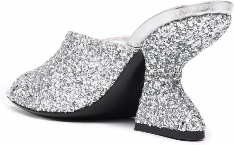 Ferragamo 80Mm Sansu Metallic Glitter Sandalen - Foto 2