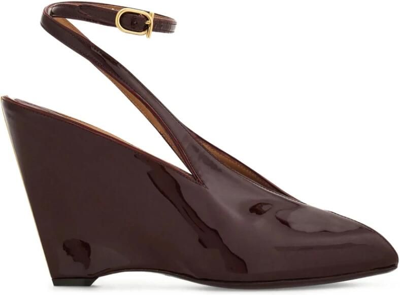 Ferragamo 90mm Peep-toe Sleehak Pumps