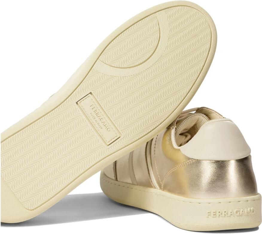 Ferragamo Gouden Sneakers Vintage Stijl Aw24 - Foto 2