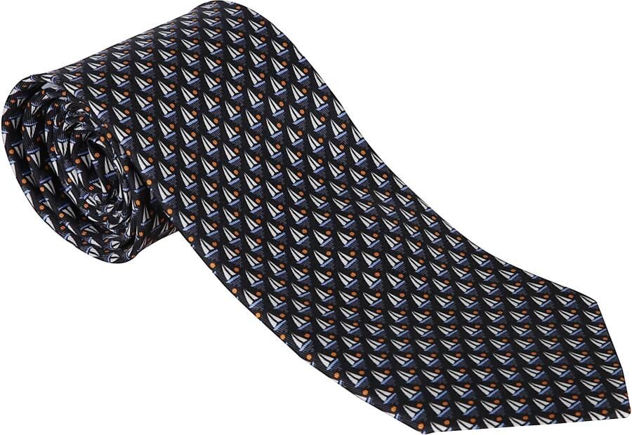 Ferragamo Alba Zijden Stropdas met Zeilbootprint - Foto 2
