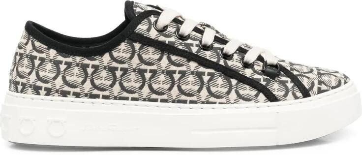 Ferragamo Anson Gancini-Jacquard Sneakers