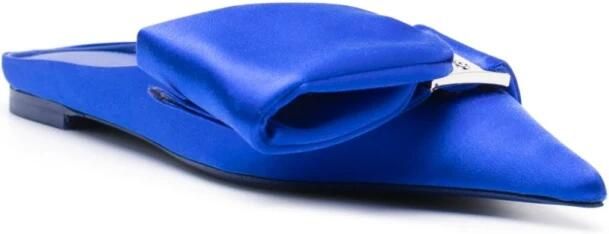 Ferragamo Asymmetric Bow Satin Mules - Foto 4