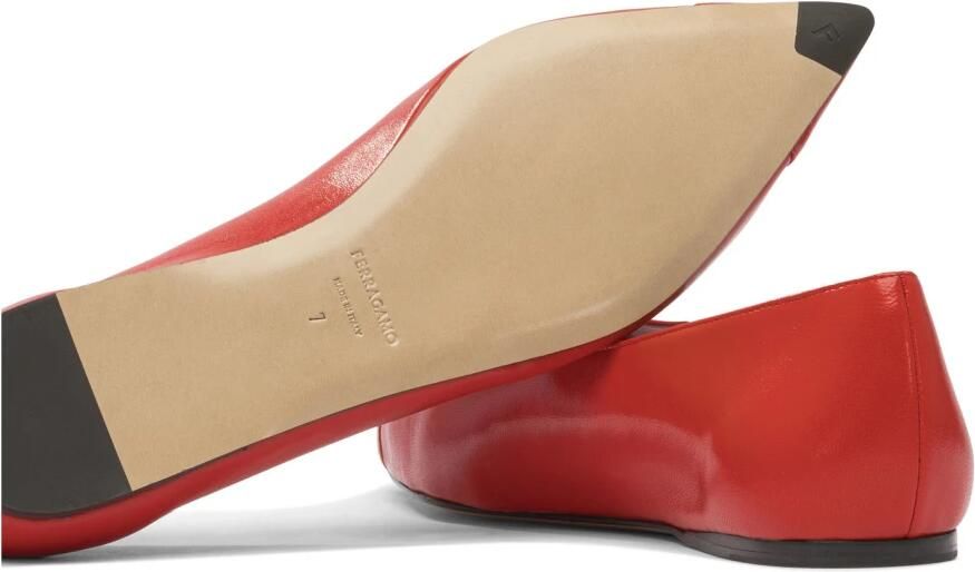 Ferragamo Rode Ballerina's voor Vrouwen Elegante Stijl