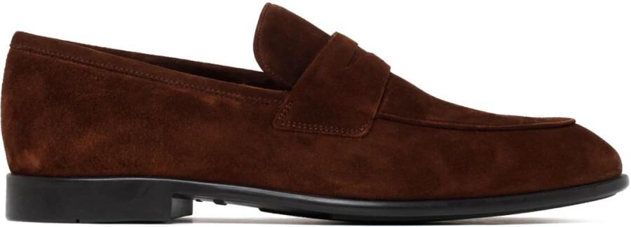 Ferragamo Bruine Penny Loafers met Gekruiste Band - Foto 3