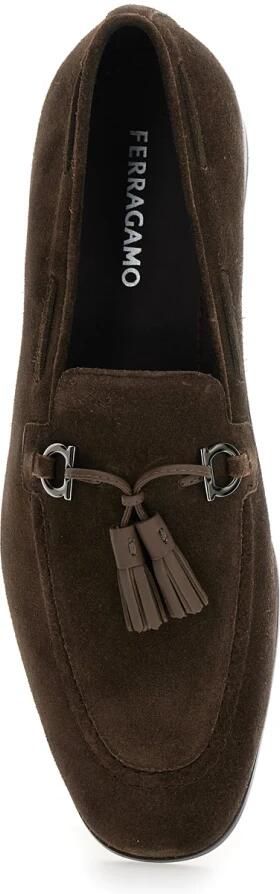 Ferragamo Bruine suède loafers met Gancini-detail - Foto 2