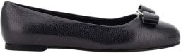 Salvatore Ferragamo Zwarte Leren Ballerina Schoenen Black Dames