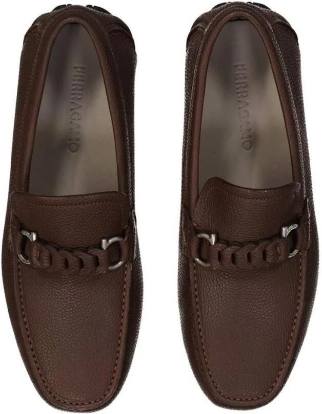 Ferragamo Calfskin Leather Slip-On Loafers - Foto 2