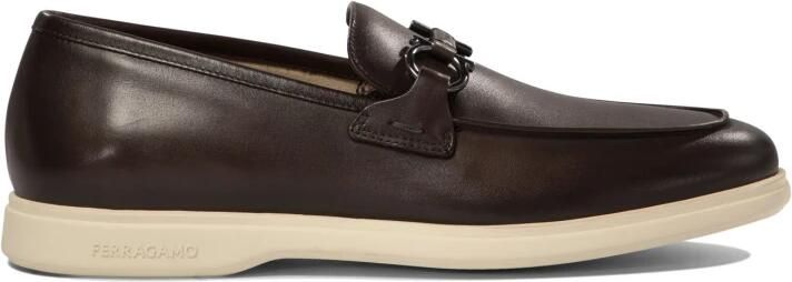 Ferragamo Platte Leren Schoenen met Gancini Gesp - Foto 3