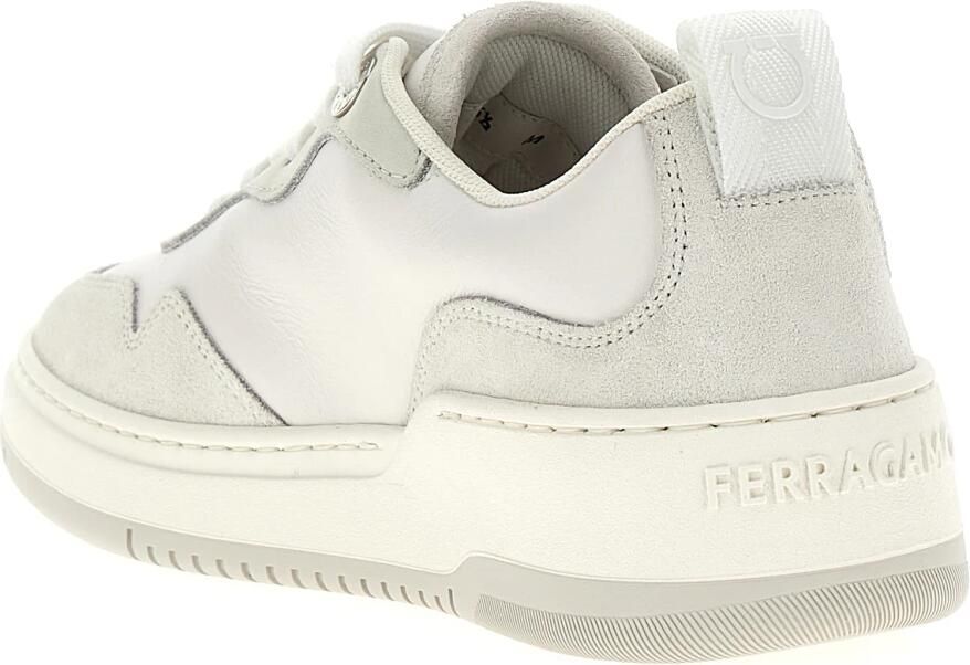 Salvatore Ferragamo Low-Top Sneakers 'Dania' Sneakers in wit - Foto 3