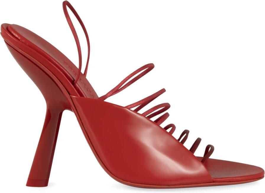 Ferragamo Elastische leren sandalen met ronde neus van kalfsleer