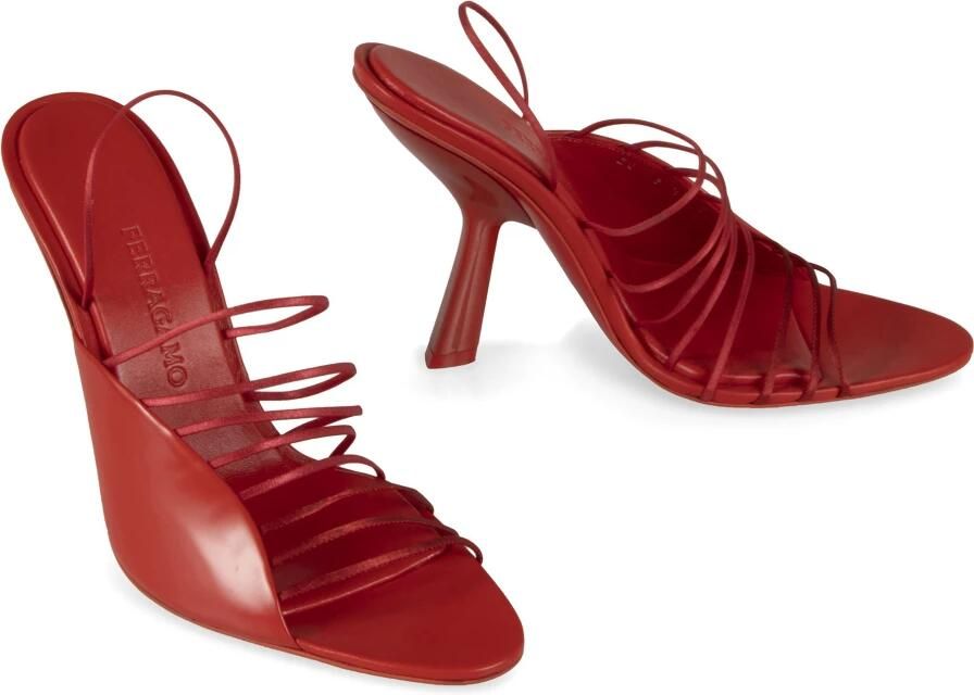 Ferragamo Elastische leren sandalen met ronde neus van kalfsleer - Foto 2