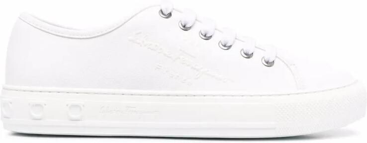 Ferragamo Embossed-Logo Low-Top Sneakers
