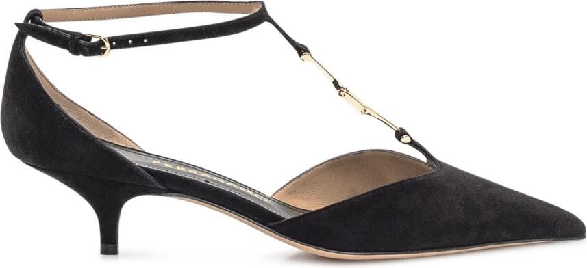 Ferragamo F Buckle T-Strap Pumps