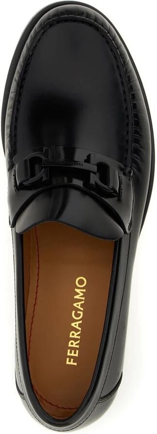 Salvatore Ferragamo Stijlvolle Leren Schoenen voor Mannen Black Heren - Foto 3