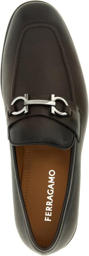 Salvatore Ferragamo Loafers van gehamerd leer met Gancini-detail Brown Heren - Foto 3