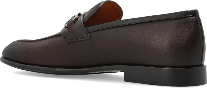 Salvatore Ferragamo Bruin Leren Loafers Slip-on Stijl Brown Heren - Foto 4