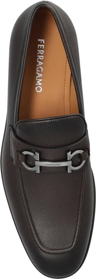 Salvatore Ferragamo Bruin Leren Loafers Slip-on Stijl Brown Heren - Foto 6