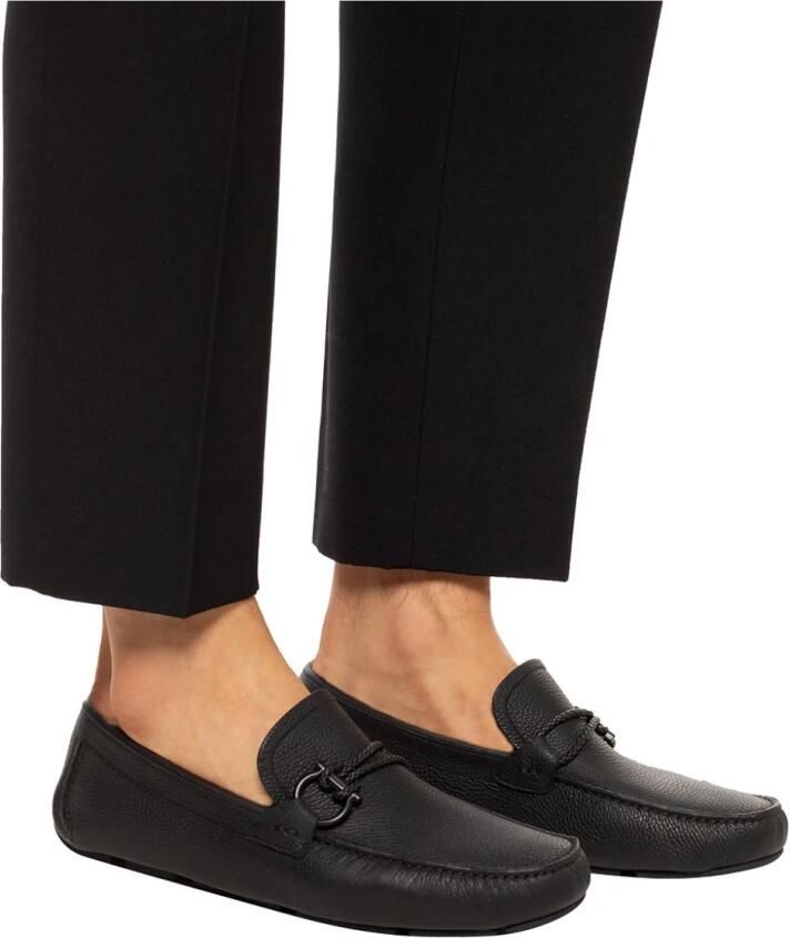 Salvatore Ferragamo Italiaanse Leren Loafers Black Heren - Foto 3