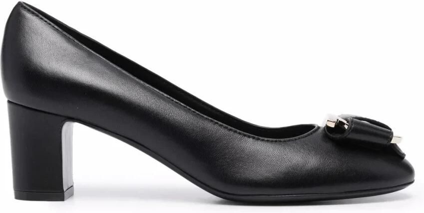 Ferragamo Gancini-Bow leren pumps