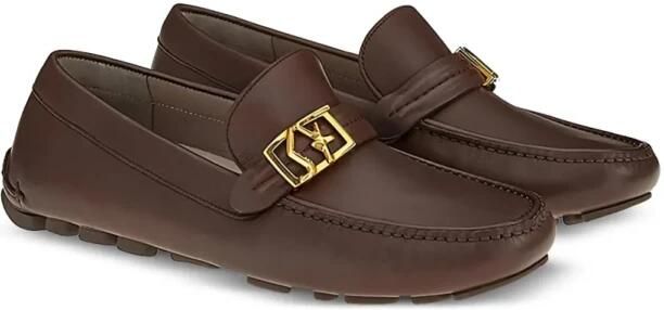 Ferragamo Gancini-Buckle Leren Loafers - Foto 2