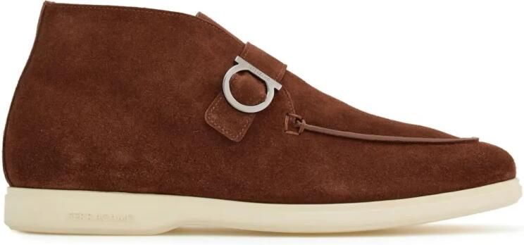Ferragamo Gancini-Buckle Suede Laarzen