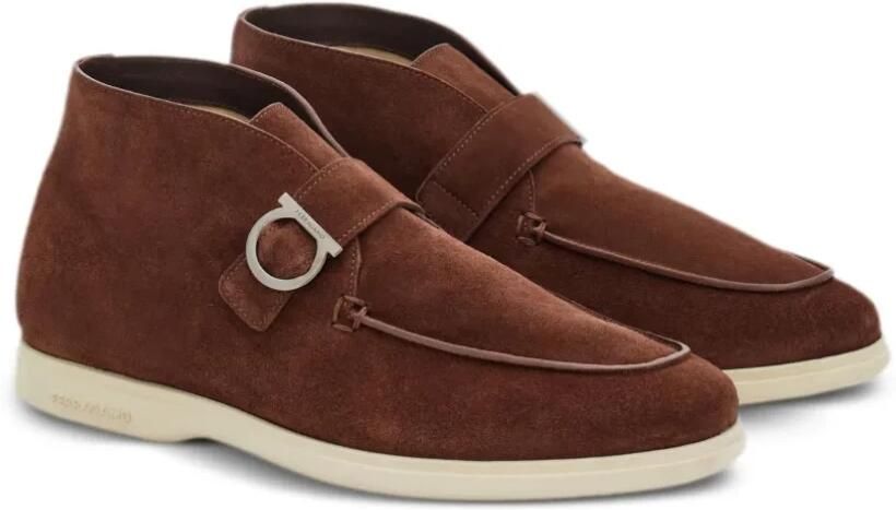 Ferragamo Gancini-Buckle Suede Laarzen - Foto 2