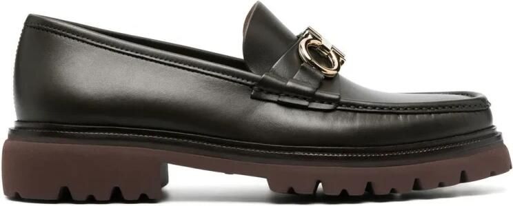Ferragamo Gancini Chunky Leren Loafers