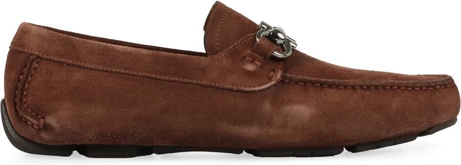 Ferragamo Suède Loafers met Gancini-detail