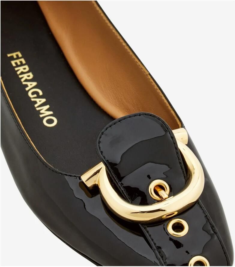 Ferragamo Gancini-gespsleren ballerina's - Foto 2