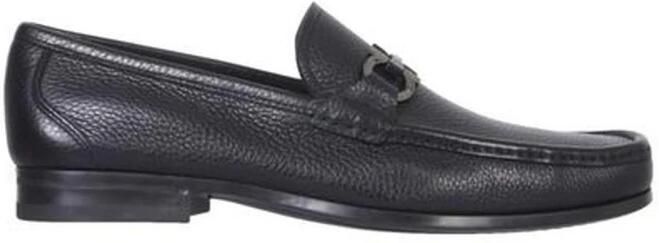 Ferragamo Gancini Leren Loafers