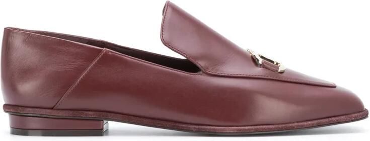 Ferragamo Gancini Loafers met vierkante neus