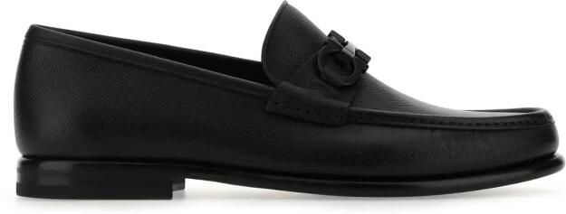 Salvatore Ferragamo Italiaanse Leren Loafers Black Heren