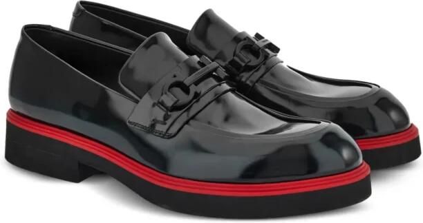 Ferragamo Gancini-Orna t Leren Mocassins - Foto 2