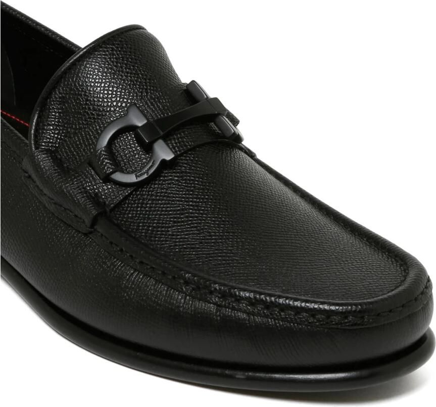 Ferragamo Zwarte Gancini Orna t Loafers