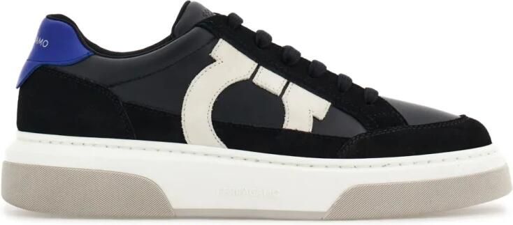 Ferragamo Gancini Panelled Leather Sneakers