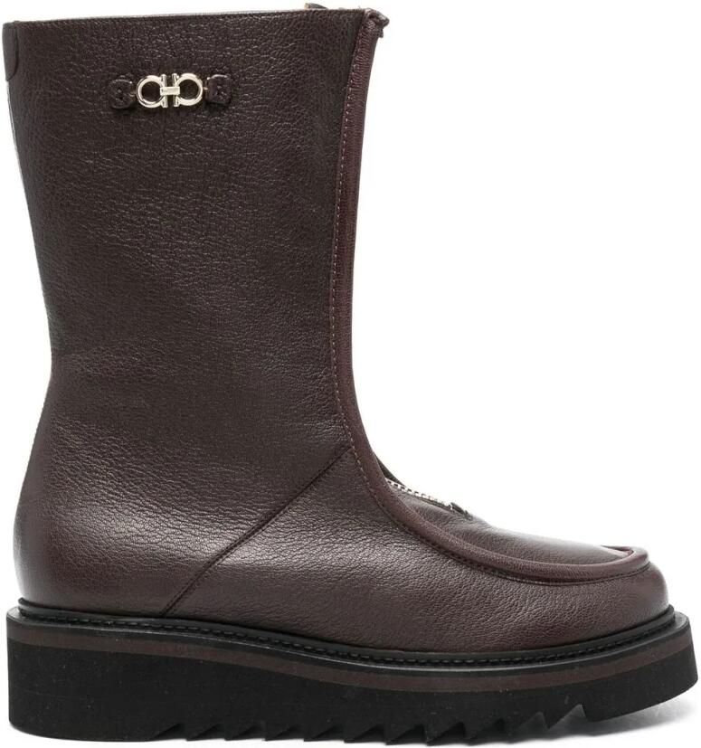 Ferragamo Gancini-Plaque Enkellaarsjes