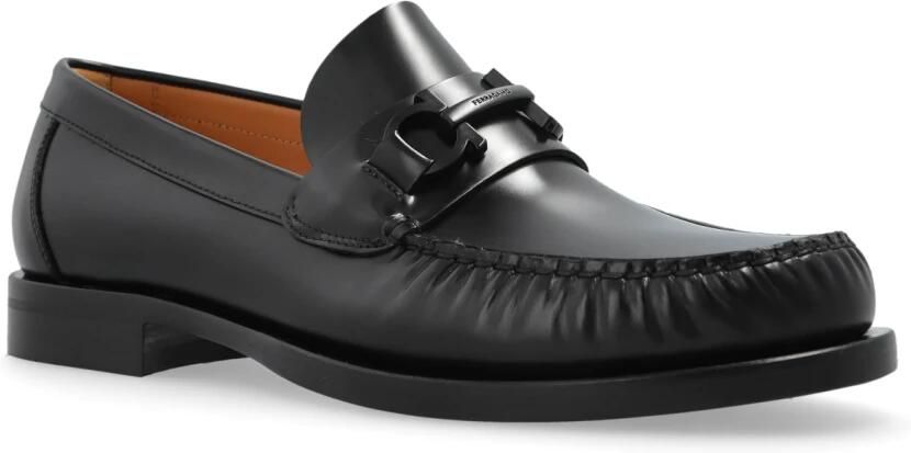 Salvatore Ferragamo Stijlvolle Leren Schoenen voor Mannen Black Heren - Foto 5